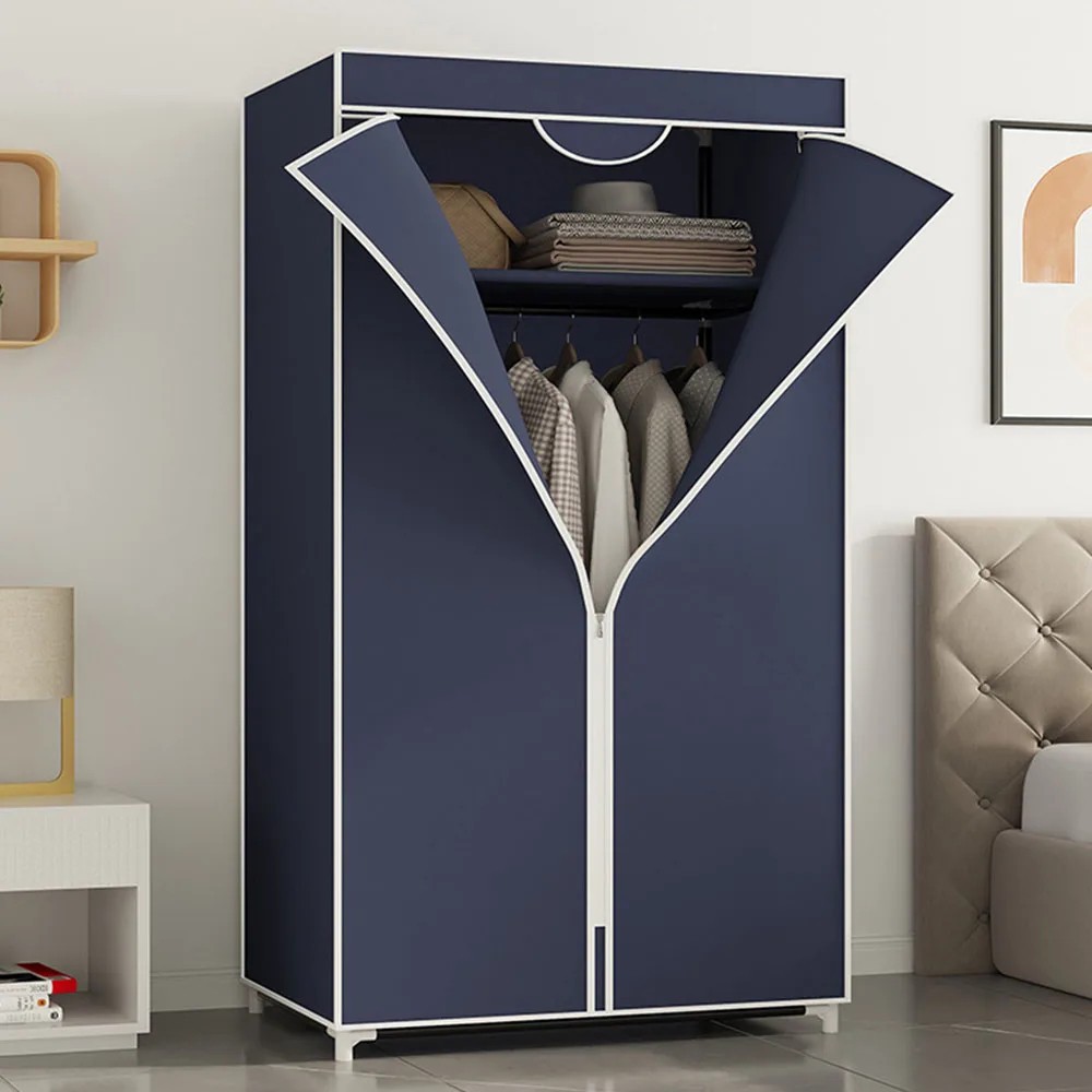 Terlaris Lemari Portable+Gantungan Baju Lemari Kain Resleting Bisa Di Gulung