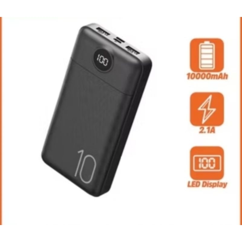 Powerbank Basike 10000mAh Real Kapasitas LED Display