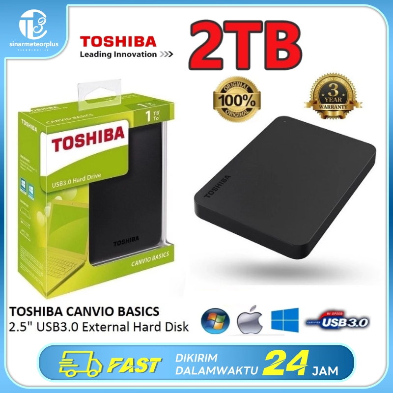 2TB HD Hardisk Eksternal / HDD External USB 3.0 Portable hardisk eksternal ORIGINAL Toshiba 1tb 2tb 