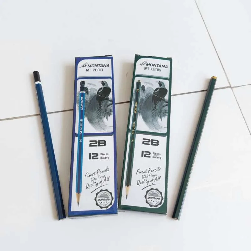 

Pensil 2B Murah 1 Box isi 12 Pcs Hijau / Biru