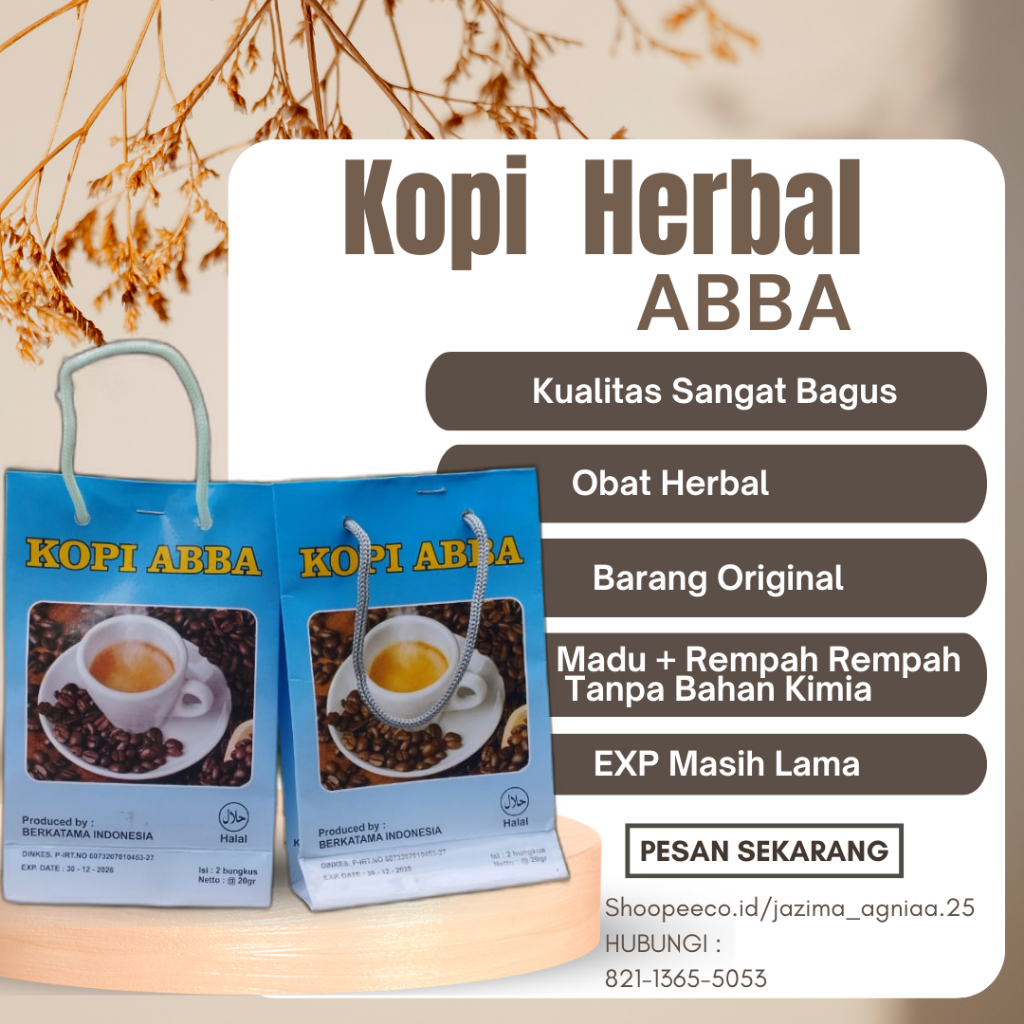 Kopi Abba Asli Tanpa Campuran Murni Herbal Dewasa Obat Laki Kopi Pria  Hitam Stamina Pria Tahan Lama