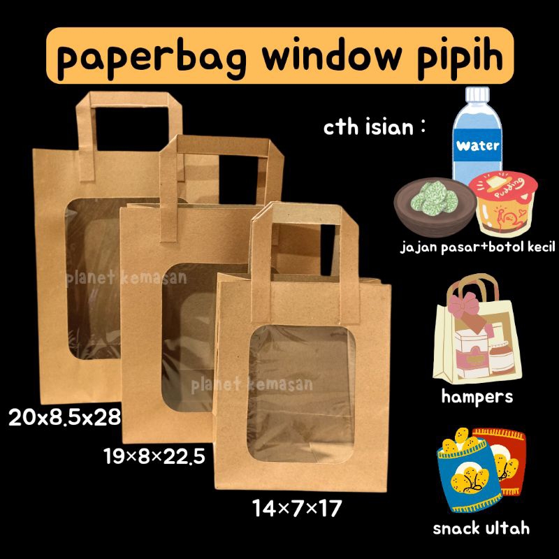 

paperbag polos 14x7x17 paperbag snack tas belanja souvenir paperbag mika paperbag handle flat 19x8x22 hampers tas kertas paperbag goodie bag tas kertas polos window jendela paperbag coklat tas ulang tahun snack tas bouquet buket bunga tas kertas kado