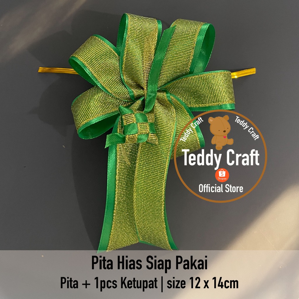 

Pita Ketupat Idul Fitri - Pita Hias Siap Pakai - Pita Hampers Ketupat - Pita Lebaran - Pita Idul Adha - Teddy Craft