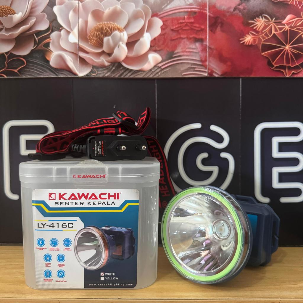 ORIGINAL SENTER KEPALA KAWACHI LY-416C WATERPROOF SENTER KEPALA ANTI AIR KAWACHI CAHAYA PUTIH