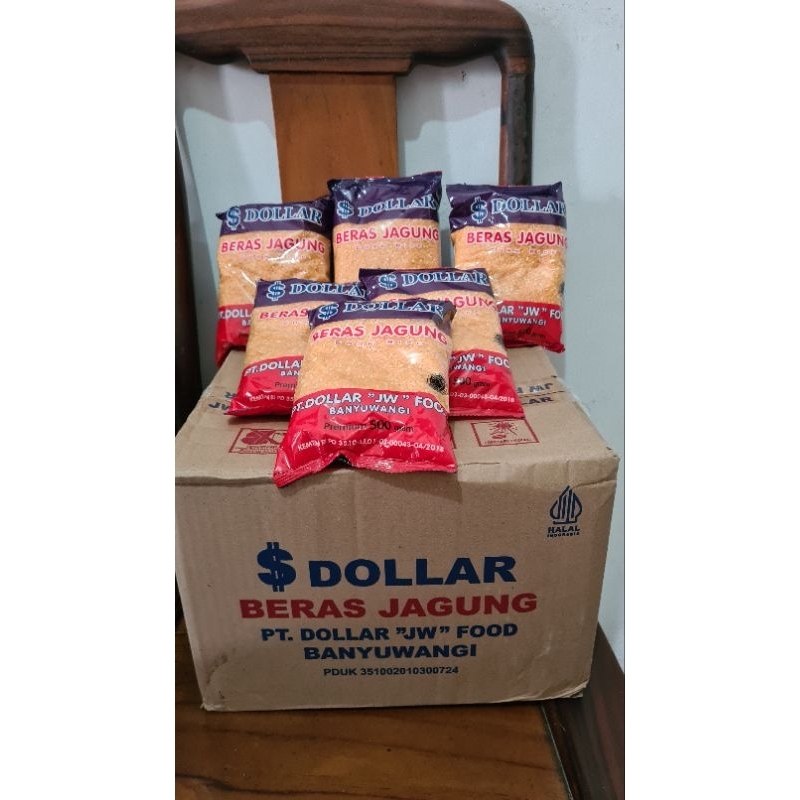 

Beras Jagung Dollar 1 Dus isi 20 bks