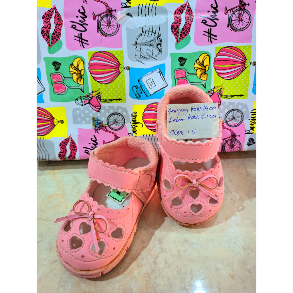 [KODE 1-13] Sepatu Anak Cewek Kulit Sintetis Usia 1-2 Tahun B.Jorr / LustyBunny / Childtime / Ikido