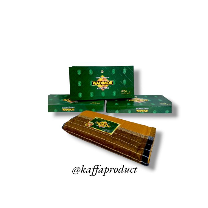Sarung Wadimor Aceh Motif Salur Kotak untuk Pria Dewasa Muslim Remaja - Tenun, Hitam, Lebaran, Katun