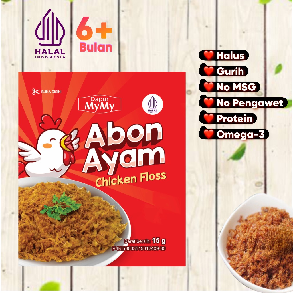 

PJ- Abon Ayam Abon MPASI Penambah Nafsu Makan Anak Tanpa Campuran Kemasan Ekonomis