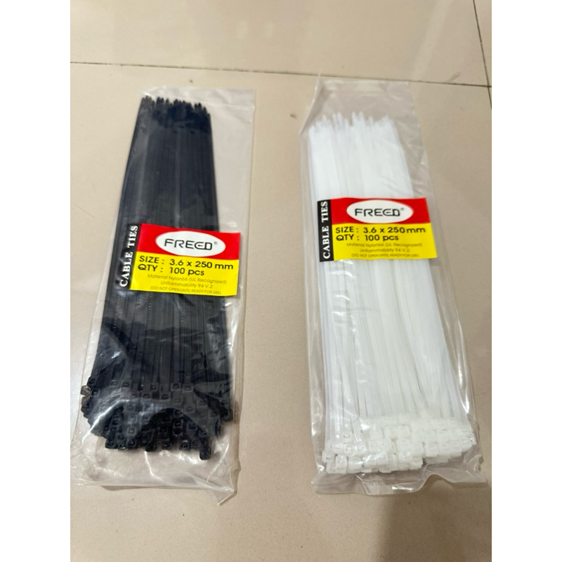 

Kabel Ties 3,6X250MM Bungkusan ISI -100 pcs Putih Hitam