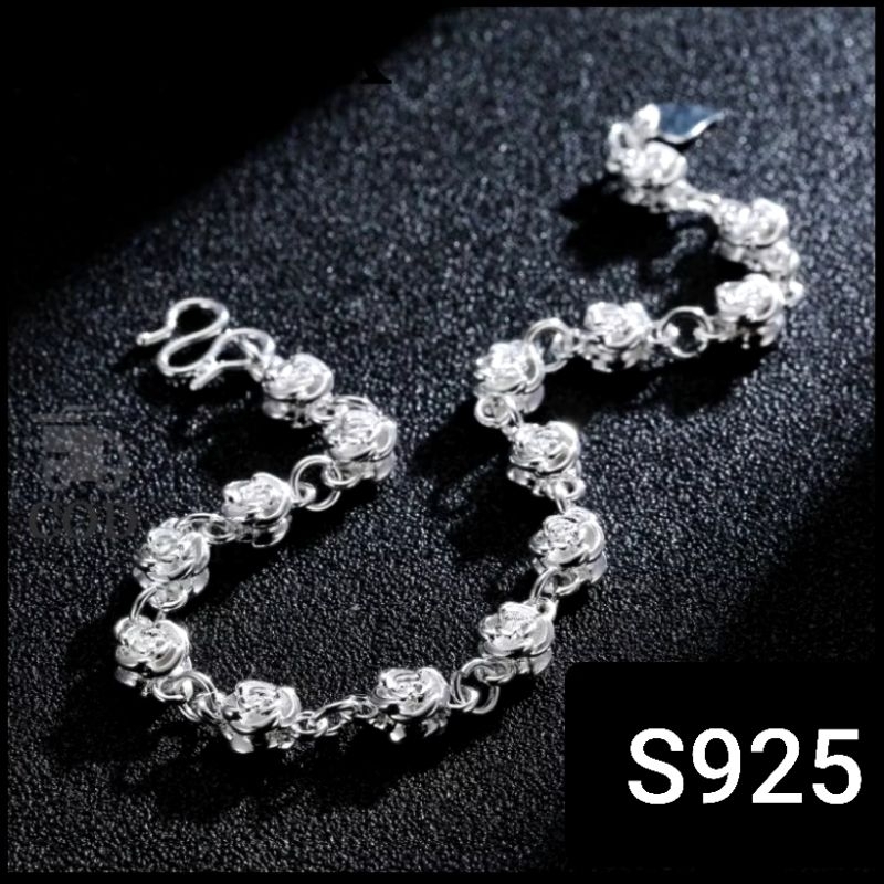 GELANG MAWAR PERAK S925 CANTIK.
