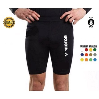 legging hitam pendek / celana manset pendek pria / legging sport / lejing olahraga / SGF