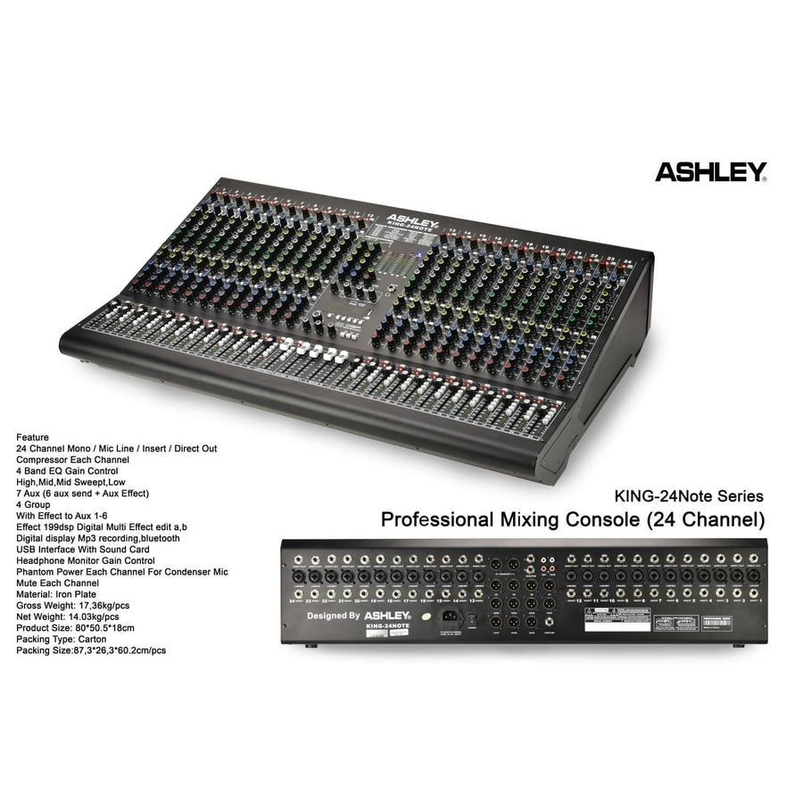 PROFESSIONAL MIXING CONSOLE ASHLEY KING 24 NOTE 24CHANNEL MIXER