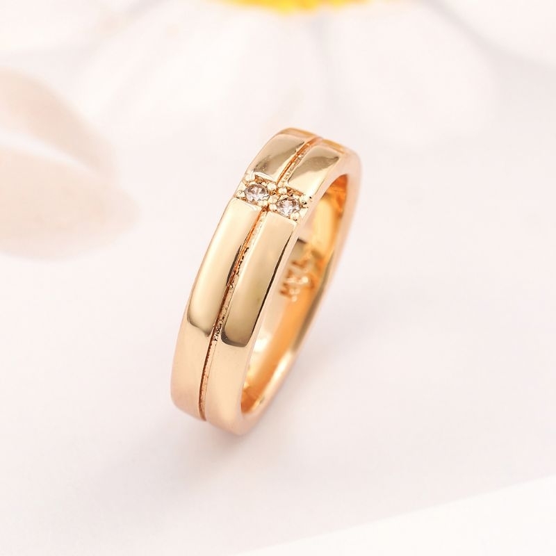 Jewelry cincin titanium wanita, mas muda anti karat, cincin dewasa