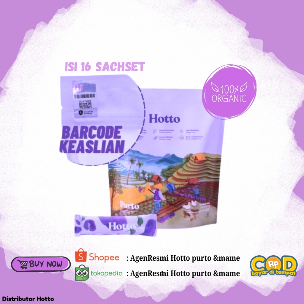 

1 POUNCH HOTTO PURTO ISI 16 SACHET 100% ORIGINAL harga agen 265000