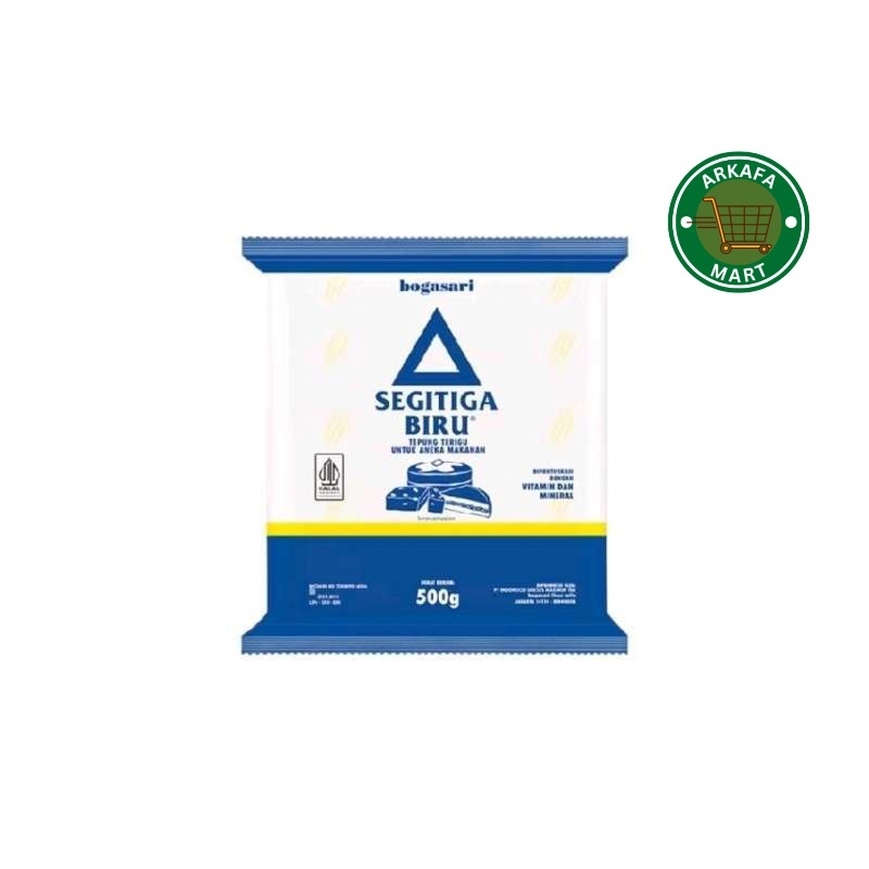 

Tepung Terigu Segitiga Biru Bogasari 500 Gram 500gr