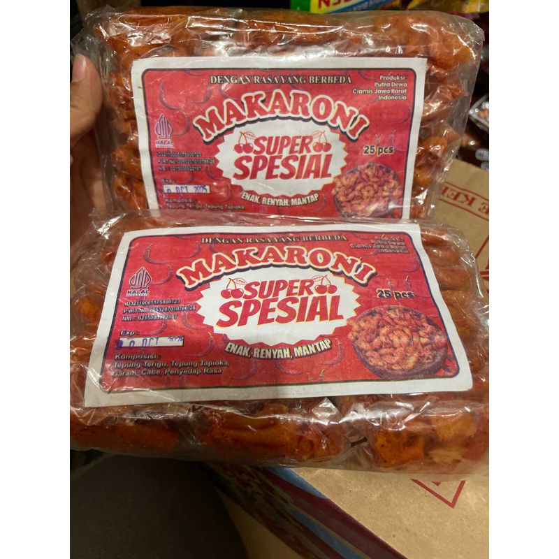 

Makaroni Super Spesial 1 pak isi 25 pcs