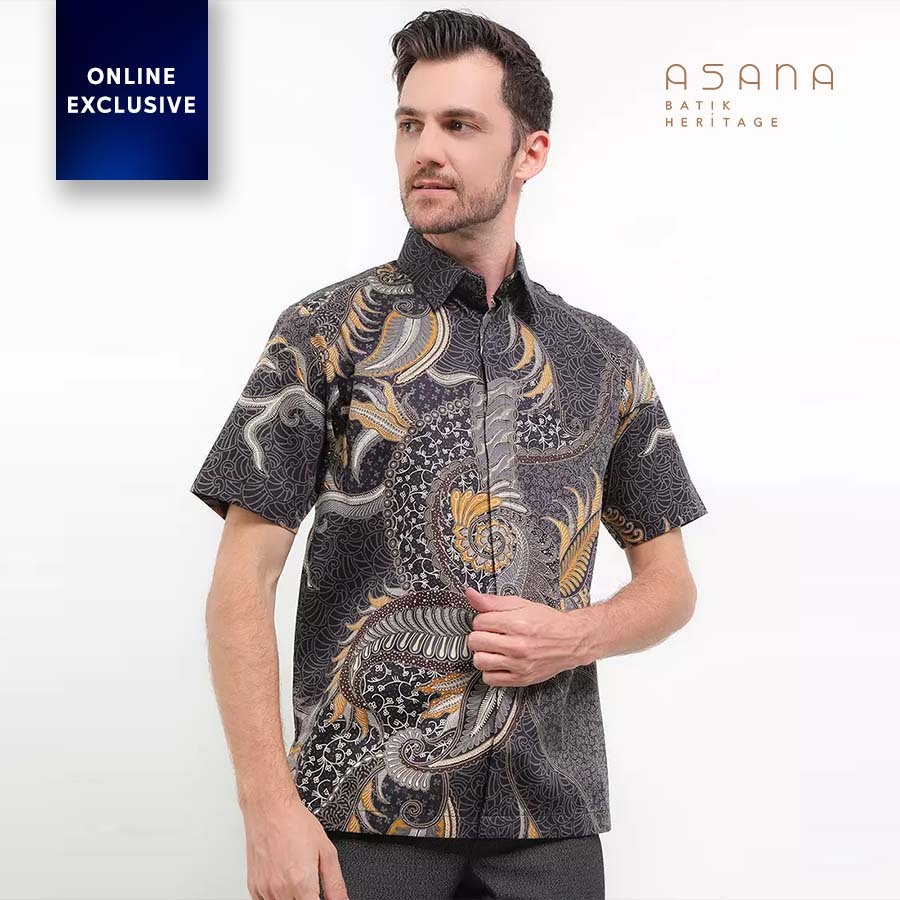 Kemeja Asana Batik Lengan Pendek Selayar - Coklat