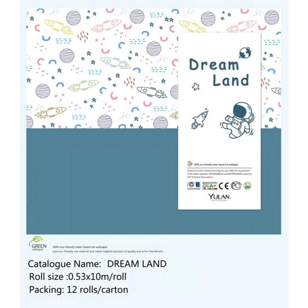 Wallpaper Dinding Kamar Anak Motif Burung Kartun / Wallcovering Murah - D20-4 / Wallpaper Murah / Wa