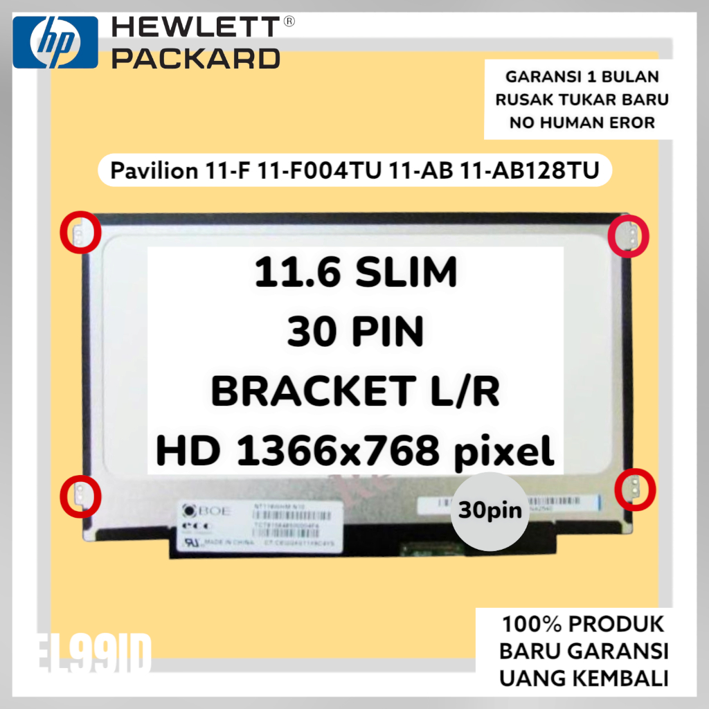 LCD LED HP Pavilion 11-F 11-F004tu 11-AB 11-AB128TU
