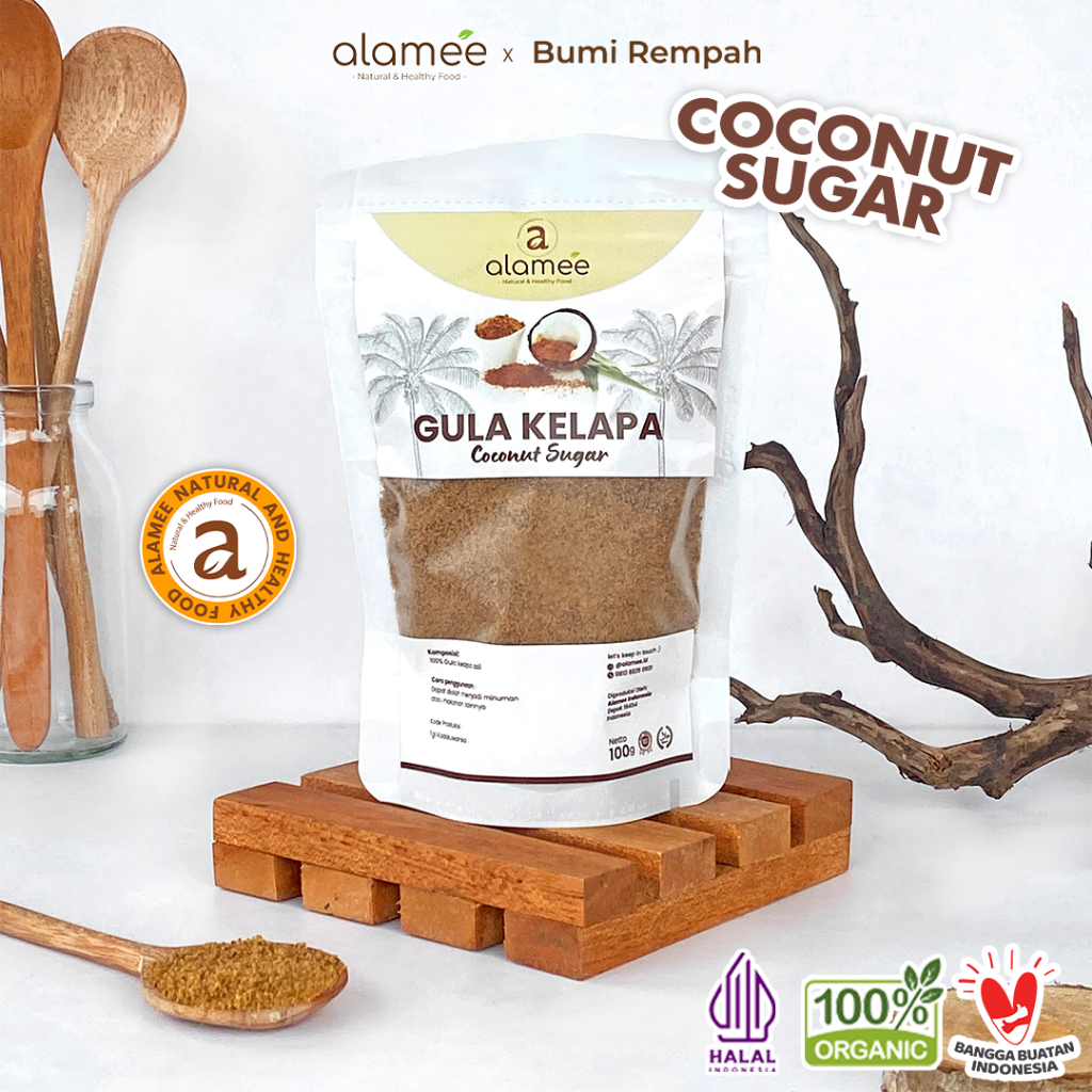 

ALAMEE Gula Semut Kelapa Organik Asli Bubuk Coconut Sugar Premium Powder Natural Organik Organic