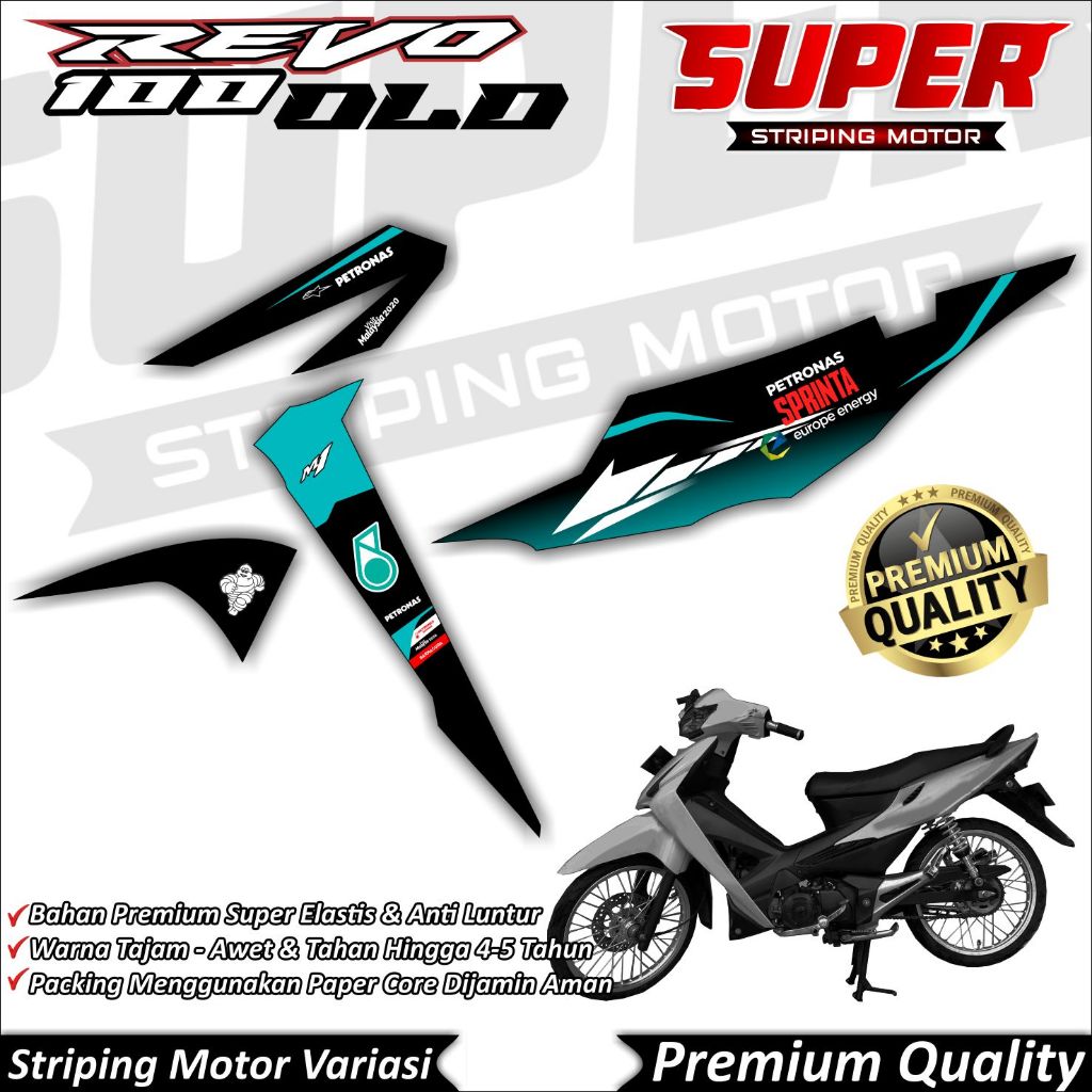 Stiker Revo Lama Anti Luntur keren Striping Revo Lama Striping Honda Revo Lama Petronas