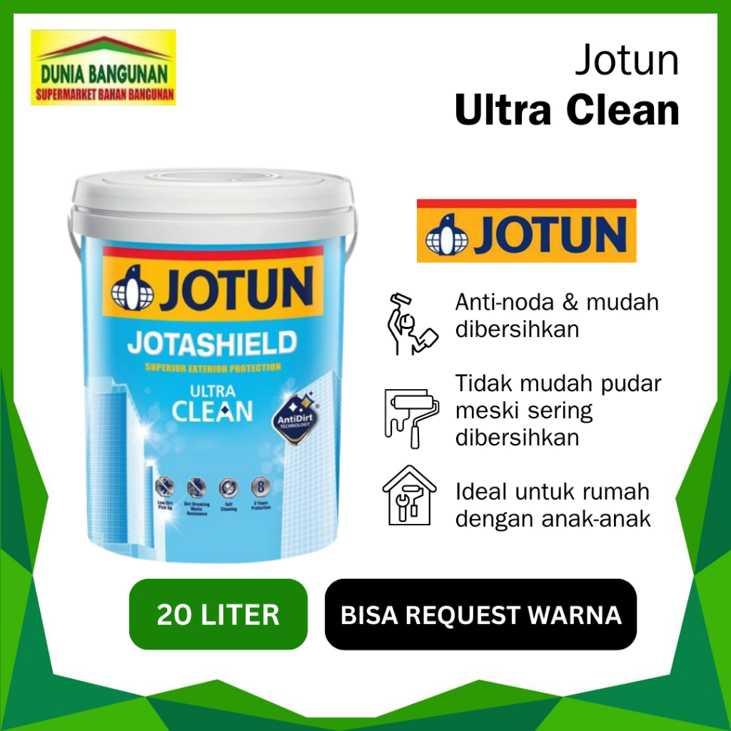 Cat Tembok Eksterior Jotun Jotashield Ultra Clean White - 20 L
