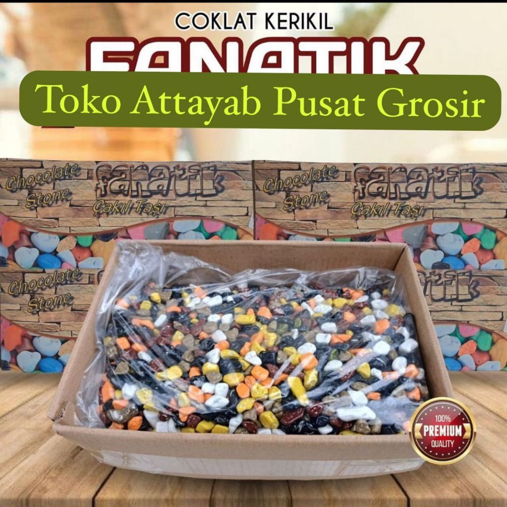 

Coklat Kerikil Fanatik Premium 1kg Dijamin Original Cokelat Turkey Chocolate 500gr Coklat Arab (Baru Exp 2026)