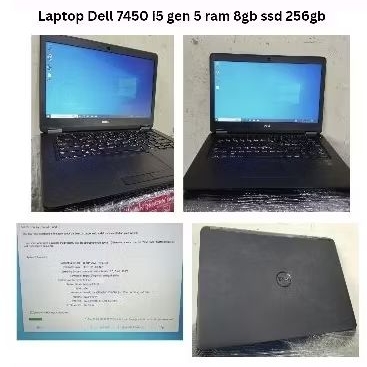 Laptop Dell Latitude 7450 core i5 Gen 5 ram 8gb keyboard backlight