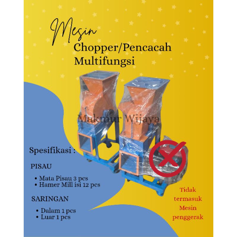 Mesin Chopper pencacah rumput multifungsi