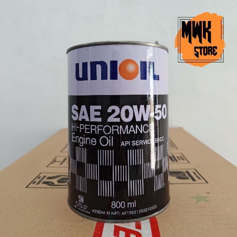 Oli UNIOIL SAE 20W-50 800ML Oli Motor UNION 0.8L