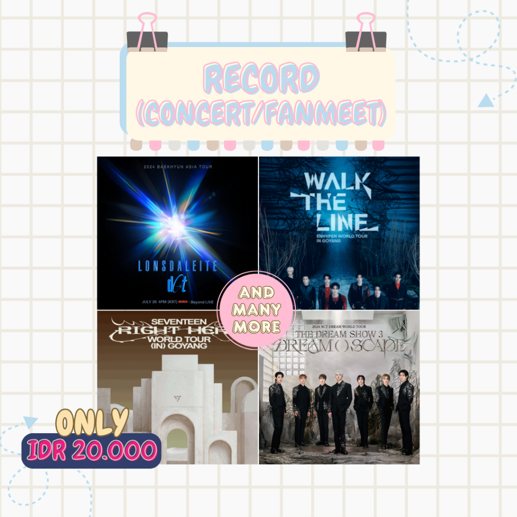 [tixcon.id] R3CORD (Concert/fanmeet) [EXO Concert ONE, EXO Concert EXO Clock, Fanmeet Japan EXO, EXO