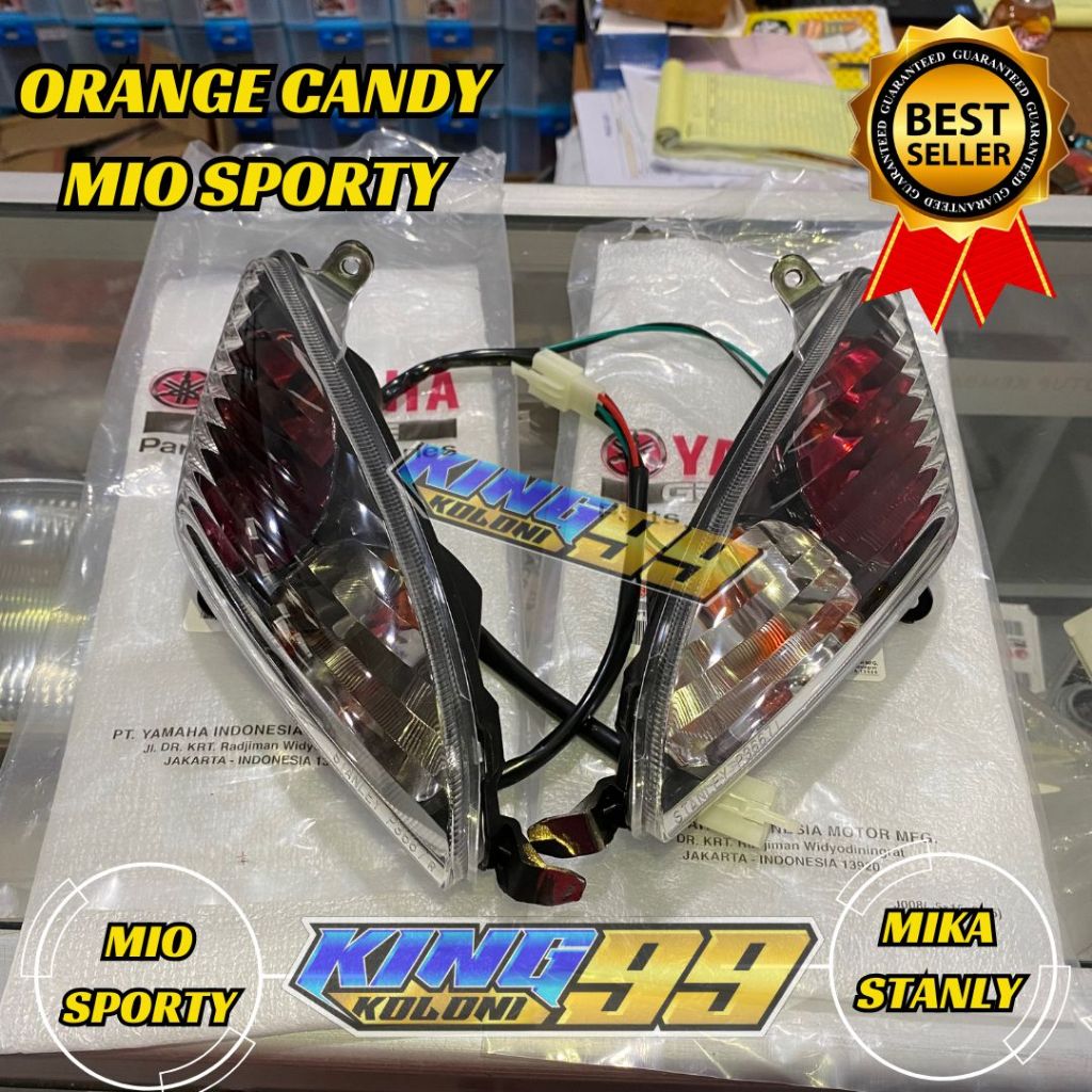 lampu sen mio sporty mx thailand smoke orange biru merah mika original stanly