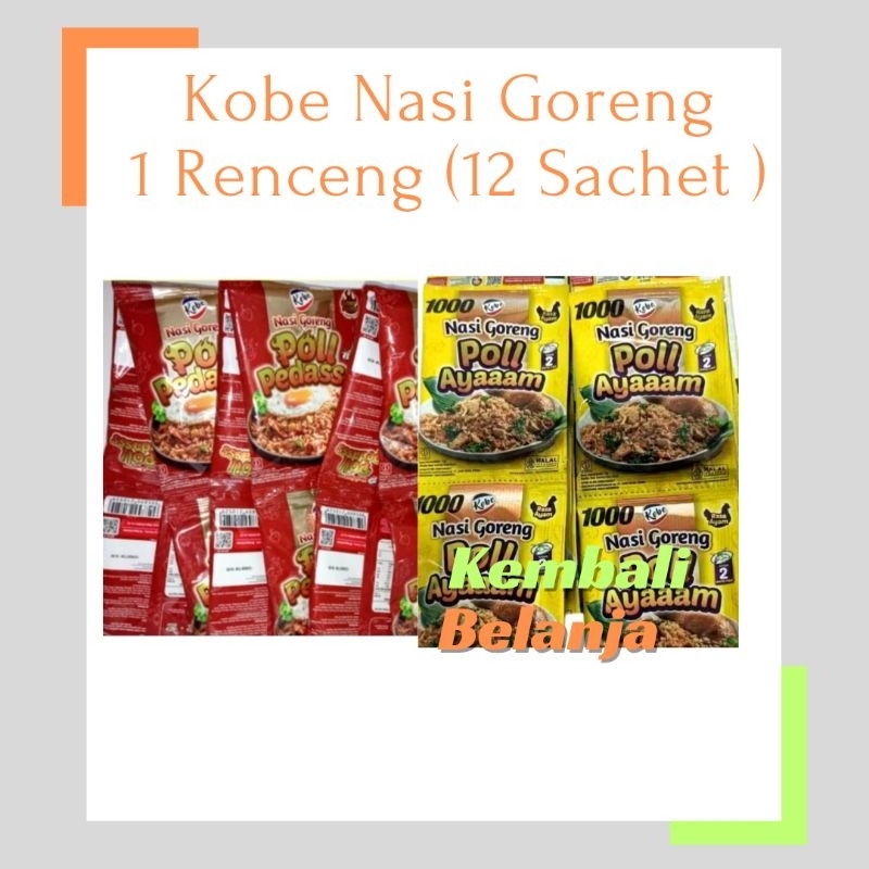 

1 Renceng Isi 12 Pcs Kobe Bumbu Nasi Goreng 12 Gram Pedas Poll Ayam Poll/ Kobe Nasi Goreng/ Bumbu Nasi Goreng Praktis/ Bumbu Nasi Goreng Enak