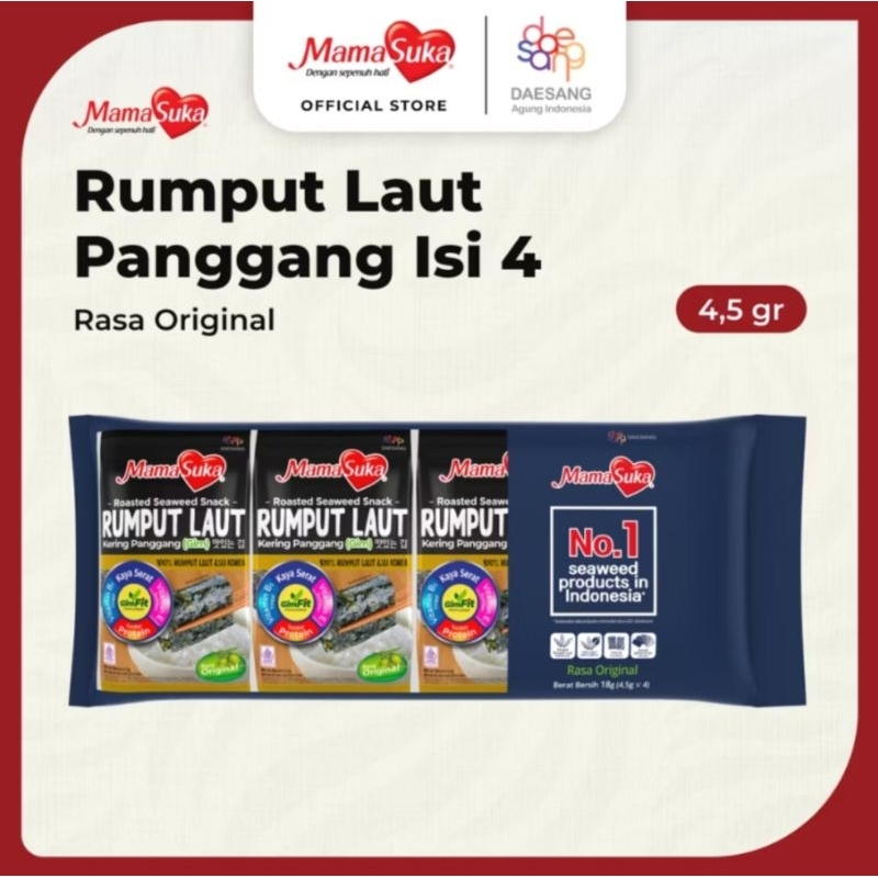 

Mama Suka Rumput Laut Panggang Barbeque Isi 3 @4,5 gram