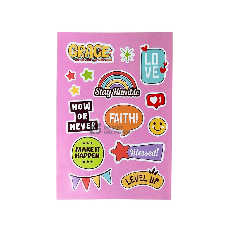 

Stiker Waterproof Vinyl Positivity Aesthetic Stickers