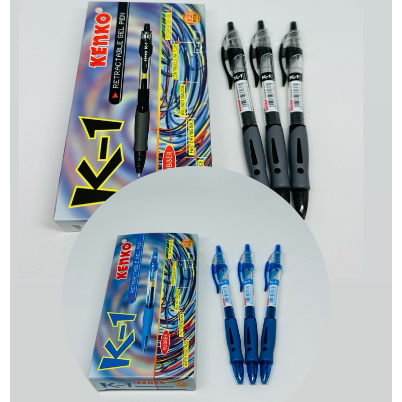 

Pulpen Gel Kenko K1 0.5mm Hitam / Biru Harga Satuan