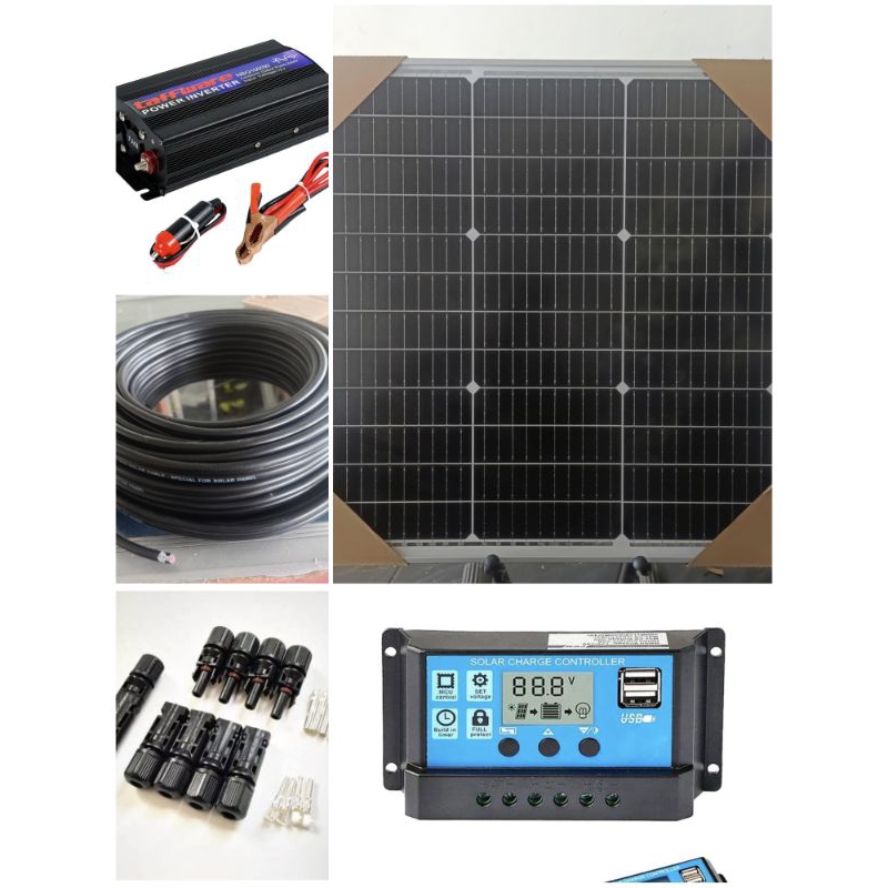 PANEL SURYA 50 WP SET INVENTER PSW 1000 WATT