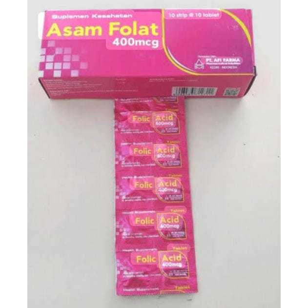 asam folat 400mcg (perstrip)