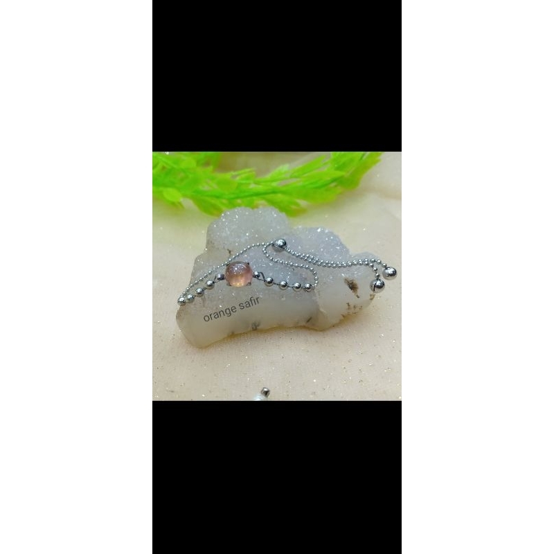 gelang batu permata orange safir natural