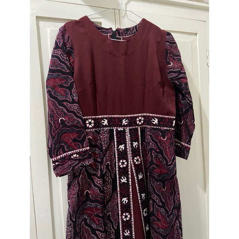 Preloved Gamis batik Maroon