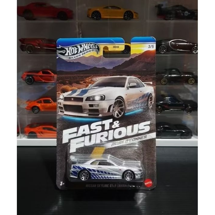 Hot Wheels Fast & Furious Brian O'Conner R34 Nissan Skyline GT-R