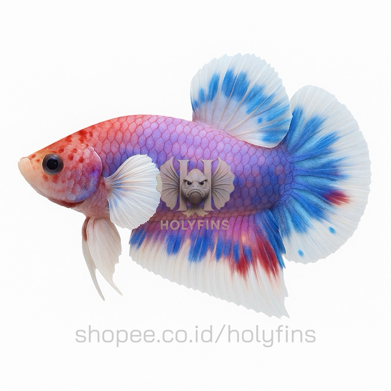 HOLYFINS - Sepasang Ikan Cupang Plakat Dumbo Ear Multicolor PKDE Multi