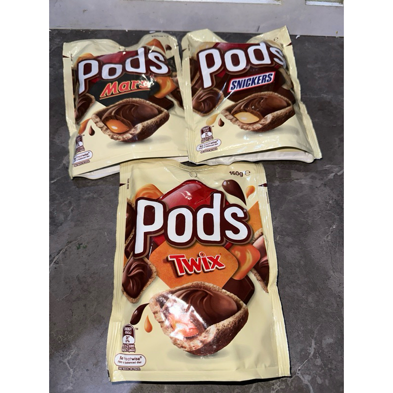 

chocolate pods ( mars, snickers, twix )