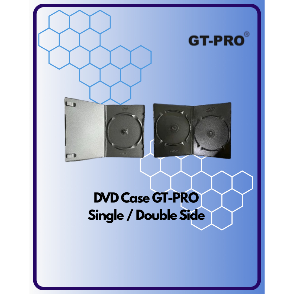 Case Kotak DVD GT-PRO 9mm Single / Double Casing Hitam