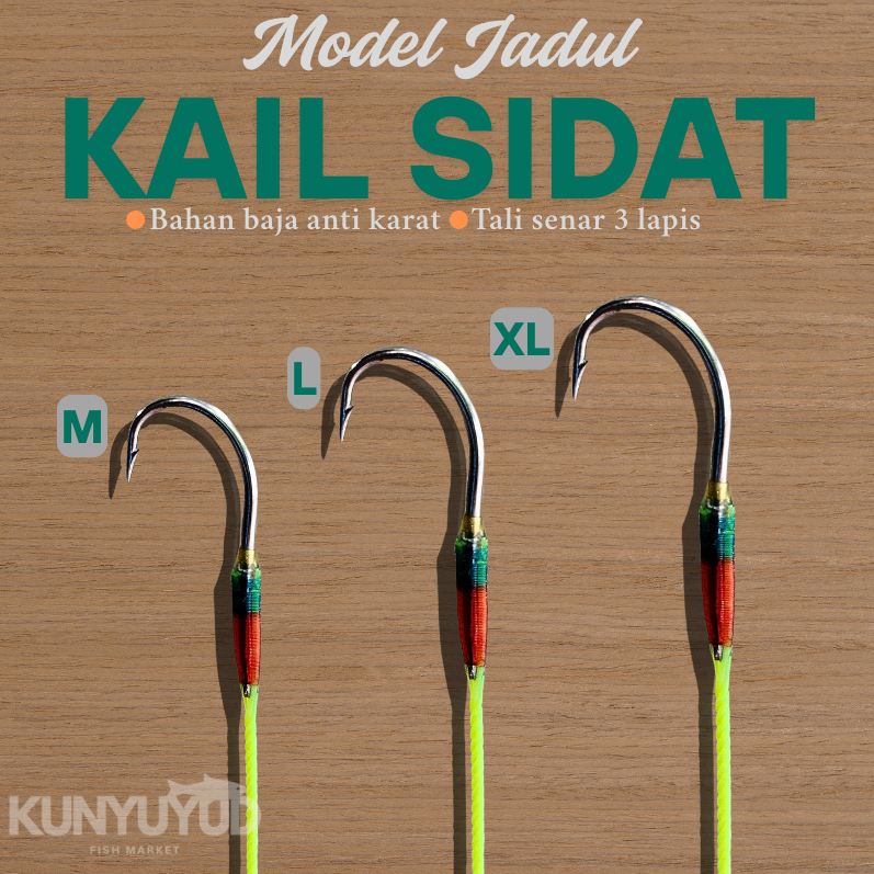 KAIL PANCING UNTUK SIDAT/LUBANG BAHAN BAJA ANTI KARAT - KAIL PANCING BESAR - UREK SIDAT/UREK LUBANG