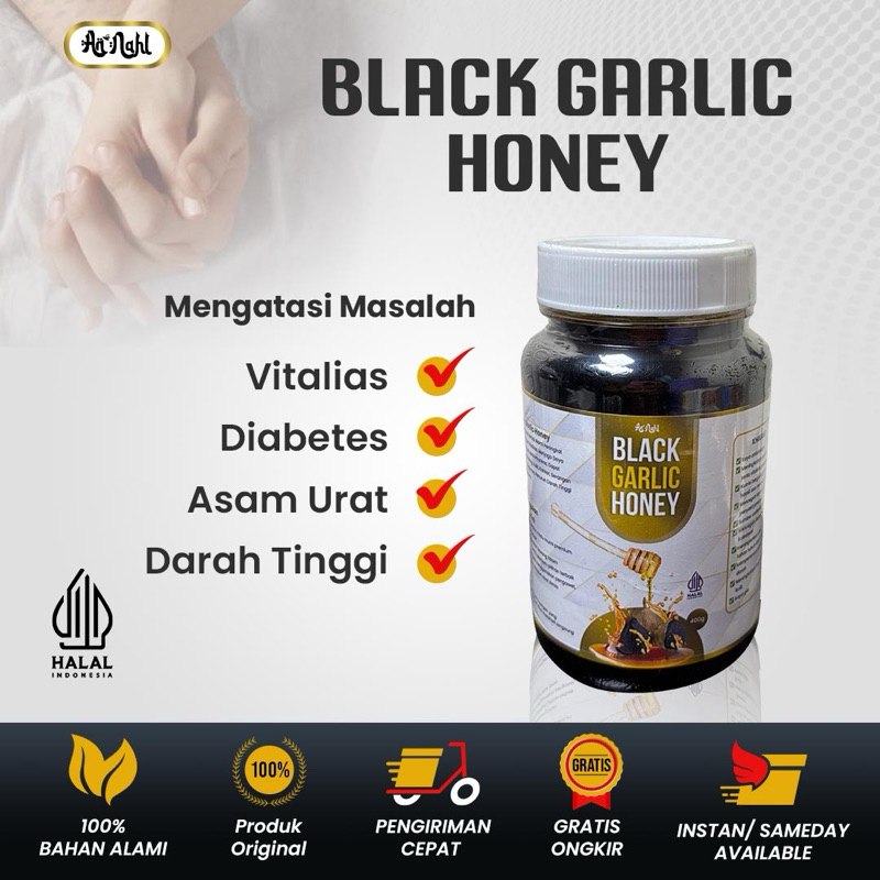 

Bawang Hitam Madu 400gr Black Garlic Honey Super Premium Madu Bawang Lanang