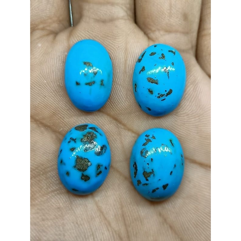 Batu Badar Besi Biru Natural Nempel Magnet