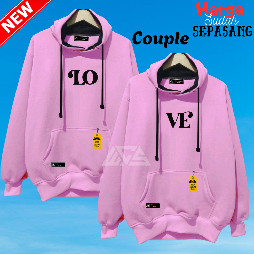hoodie Sweater couple pasangan 2 pcs tebal / Sweater couple pacar / Hodie couple pasangan / jaket co