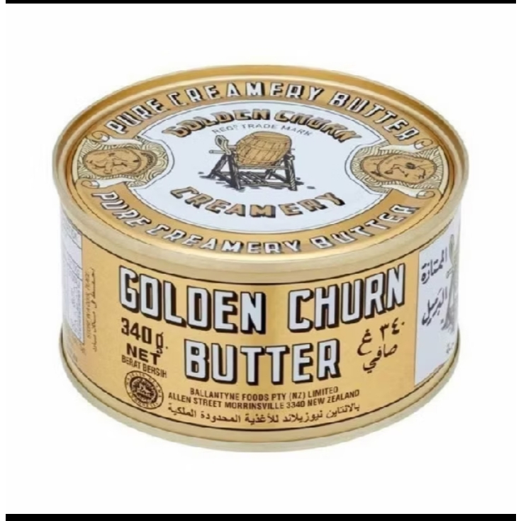 

Butter Golden Churn 340gr Pure Creamerry Butter New Zealand