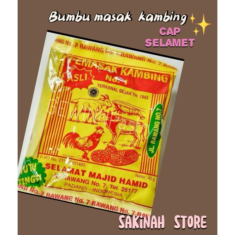 

Bumbu selamat majid Hamid pemasak kambing isi 20 sachet
